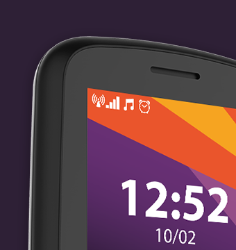 Telefon myPhone 6410 LTE zbliżenie na lewą górną krawędź
