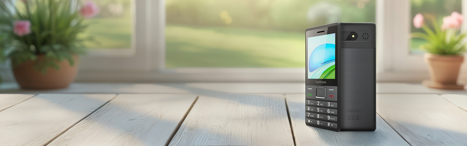 Telefon myPhone 7340 LTE w ujęciu przód/tył