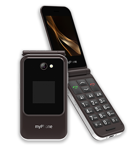myPhone Harmony LTE Praline Collection dwa ekrany widok od frontu