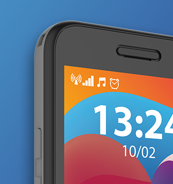 Zbliżenie na krawędź ekranu telefonu myPhone  HALO 3 LTE