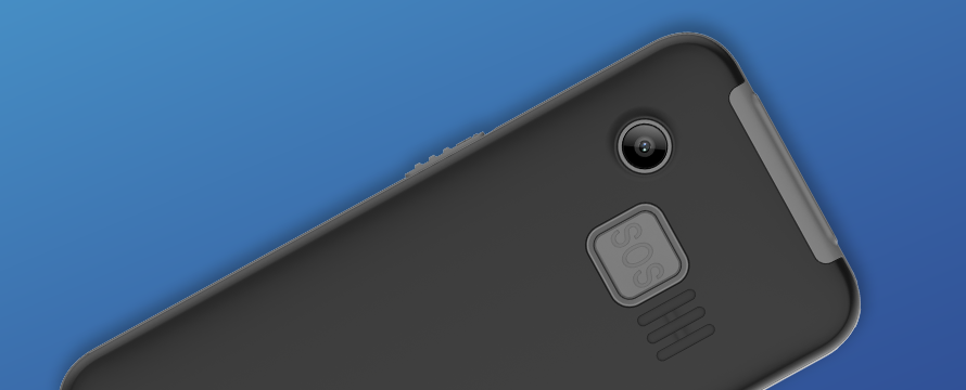 Zbliżenie na przycisk SOS telefonu myPhone HALO 3 LTE