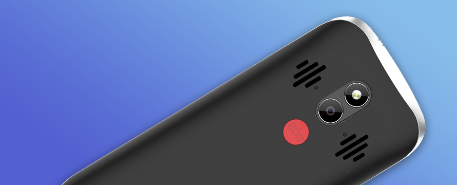 telefon myPhone HALO 4 lte zbliżenie na przycisk sos i aparat