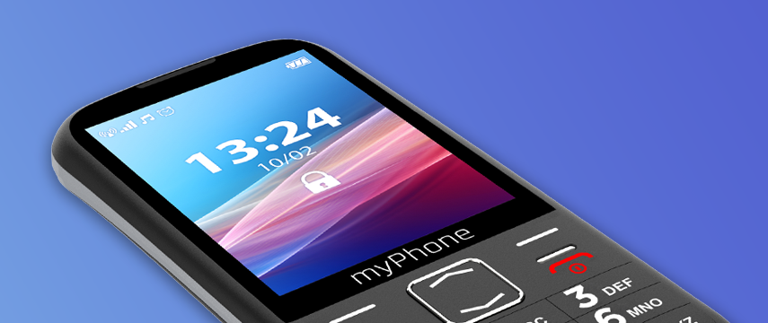 telefon myPhone HALO 4 lte zbliżenie na ekran i klawiaturę