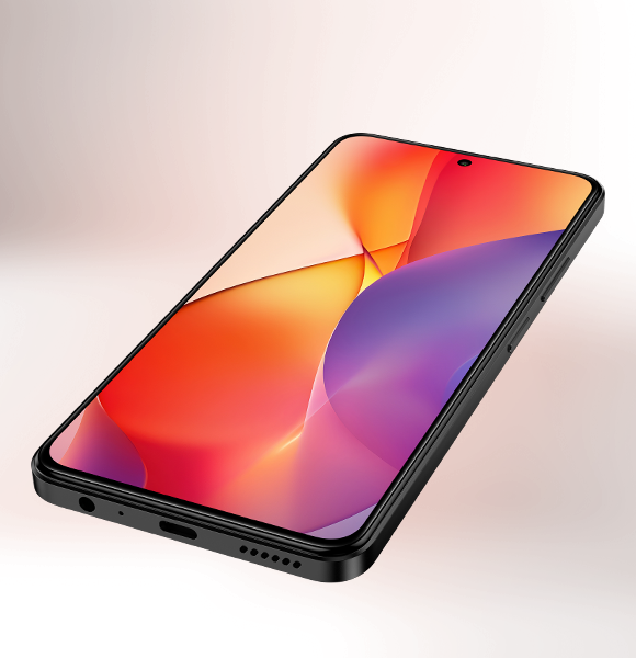 Smartfon myPhone N23 Plus pod kątem; ekran