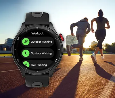 Zegarek myPhone Watch Adventure z pokazanymi trybami sportowymi