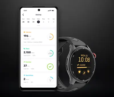 Aplikacja mySmartWatch z pokazanym myPhone Watch Adventure