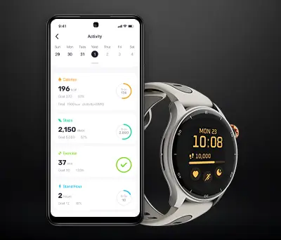 Aplikacja mySmartWatch z pokazanym myPhone Watch Adventure