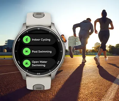 Zegarek myPhone Watch Adventure z pokazanymi trybami sportowymi