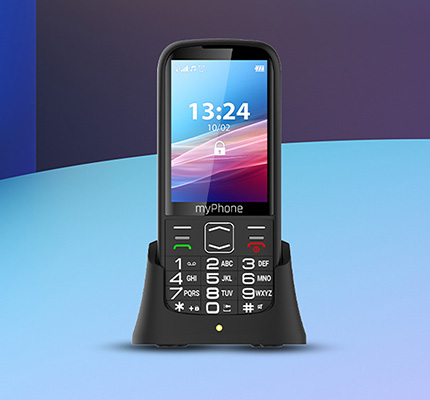 myPhone HALO 4 LTE Baza ładująca na niebiesko fioletowym tle