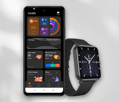 Zegar myPhone Watch Classic 2 z włączoną aplikacją zdrowie
