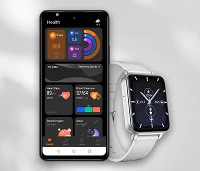 Zegar myPhone Watch Classic 2 z włączoną aplikacją zdrowie